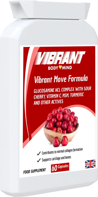 Vibrant Move: Natural Joint Health Supplement with MSM and Glucosamine 60 Capsules