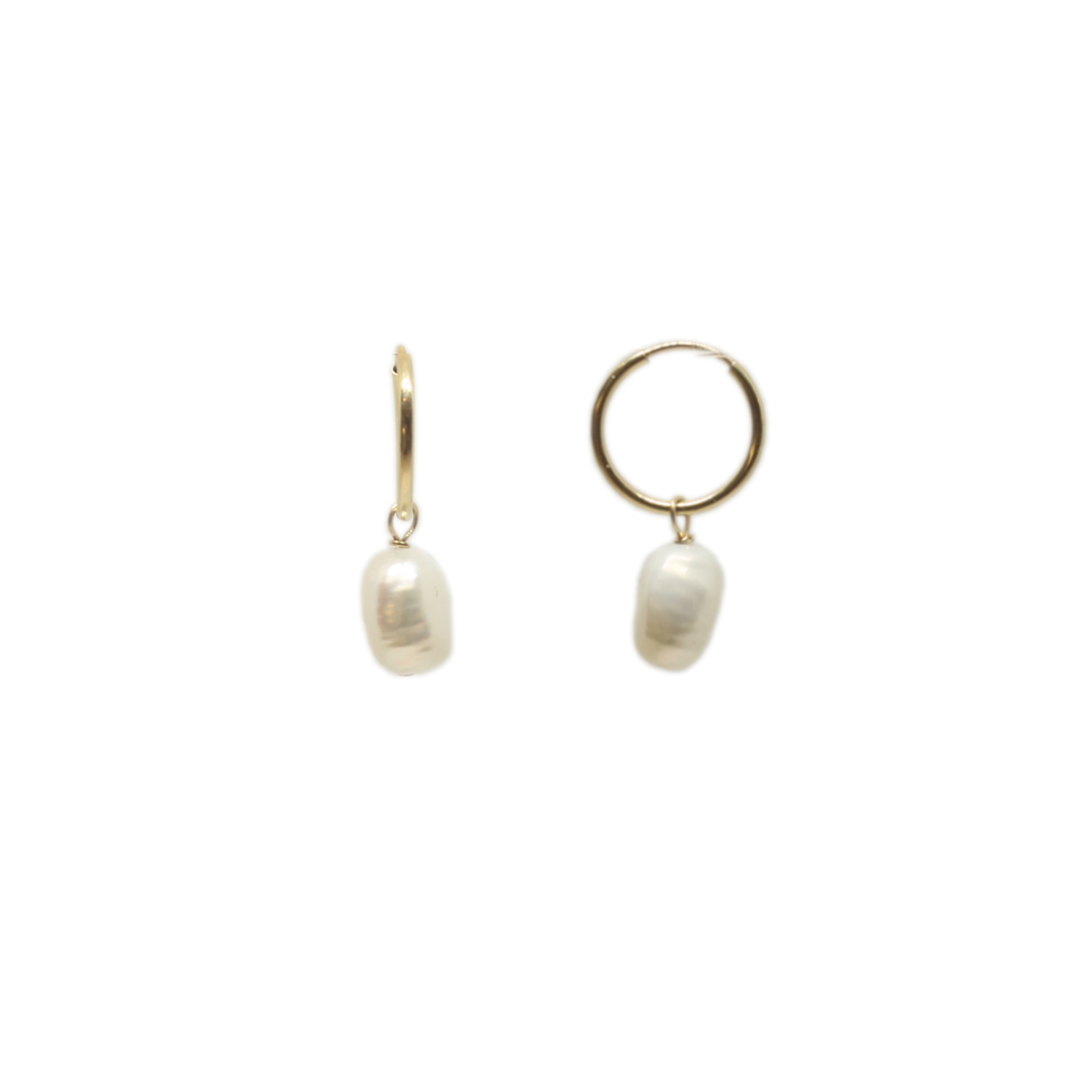 Baroque Pearl Mini Hoop Earrings