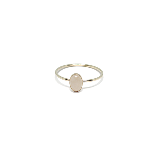 Moonstone Solitaire Ring