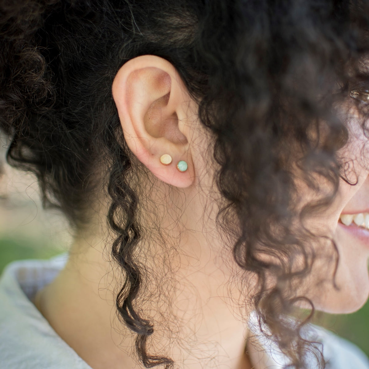 Rose Quartz studs