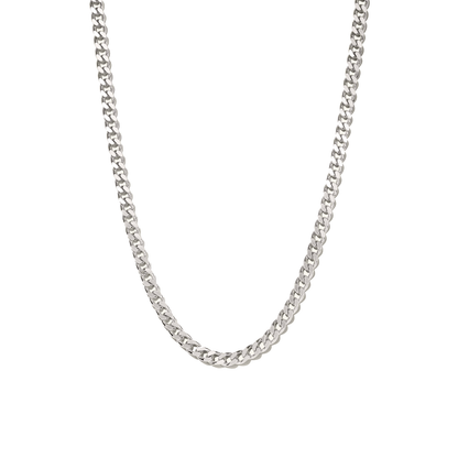 Silver Curb Chain Necklace