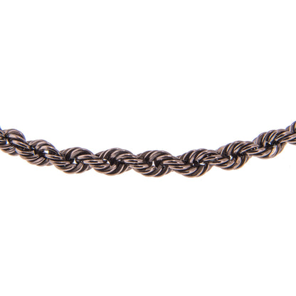 Men's Sterling Silver Chocolate Colour Chain Bracelet