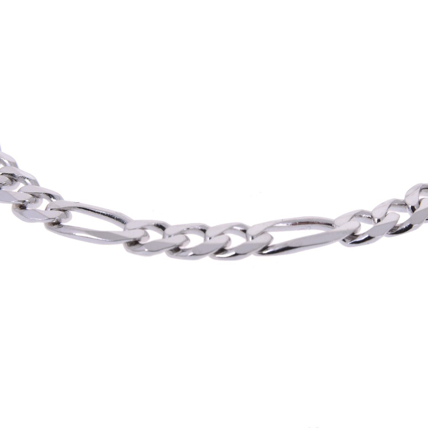 Men’s Sterling Silver Figaro Type Chain Bracelet