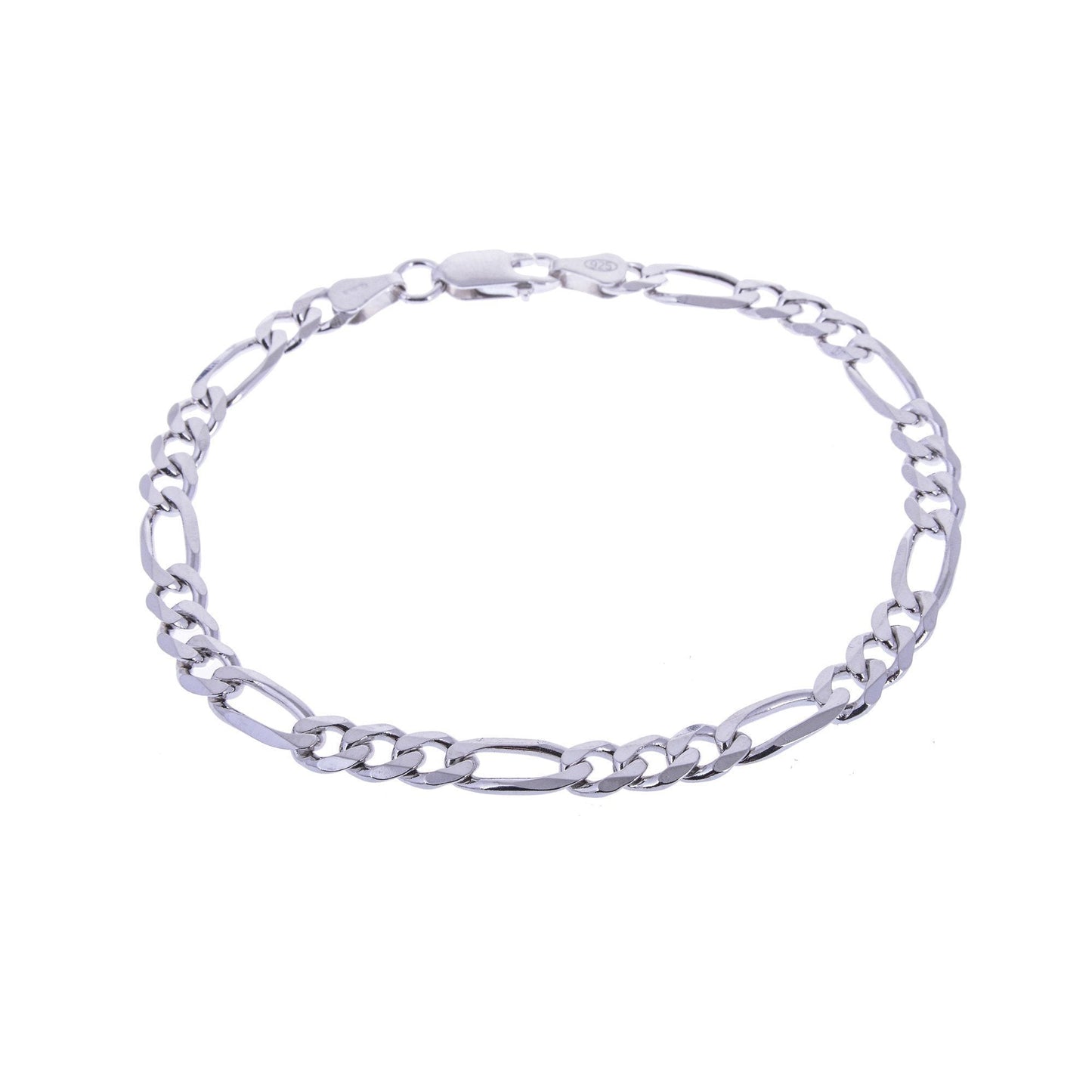 Men’s Sterling Silver Figaro Type Chain Bracelet