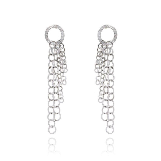 Sterling Silver chain drop earrings